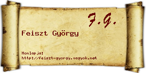 Feiszt György névjegykártya