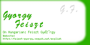 gyorgy feiszt business card